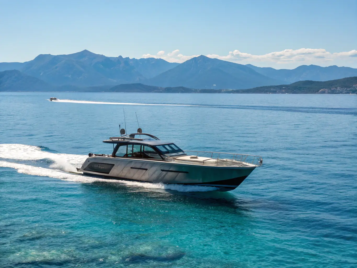 An image of a sleek marine vessel designed by The Blackfin Group, highlighting its advanced design and seaworthiness.